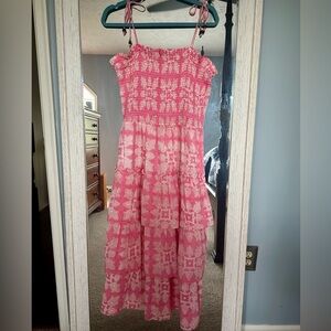 Oliphant pink fishy sundress Large EUC